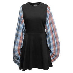 Robe courte Opening Ceremony à manches longues noire et multicolore, taille US L