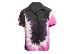 Black & Multicolor Prada Tie-Dye Short Sleeve Button-Up Size US M