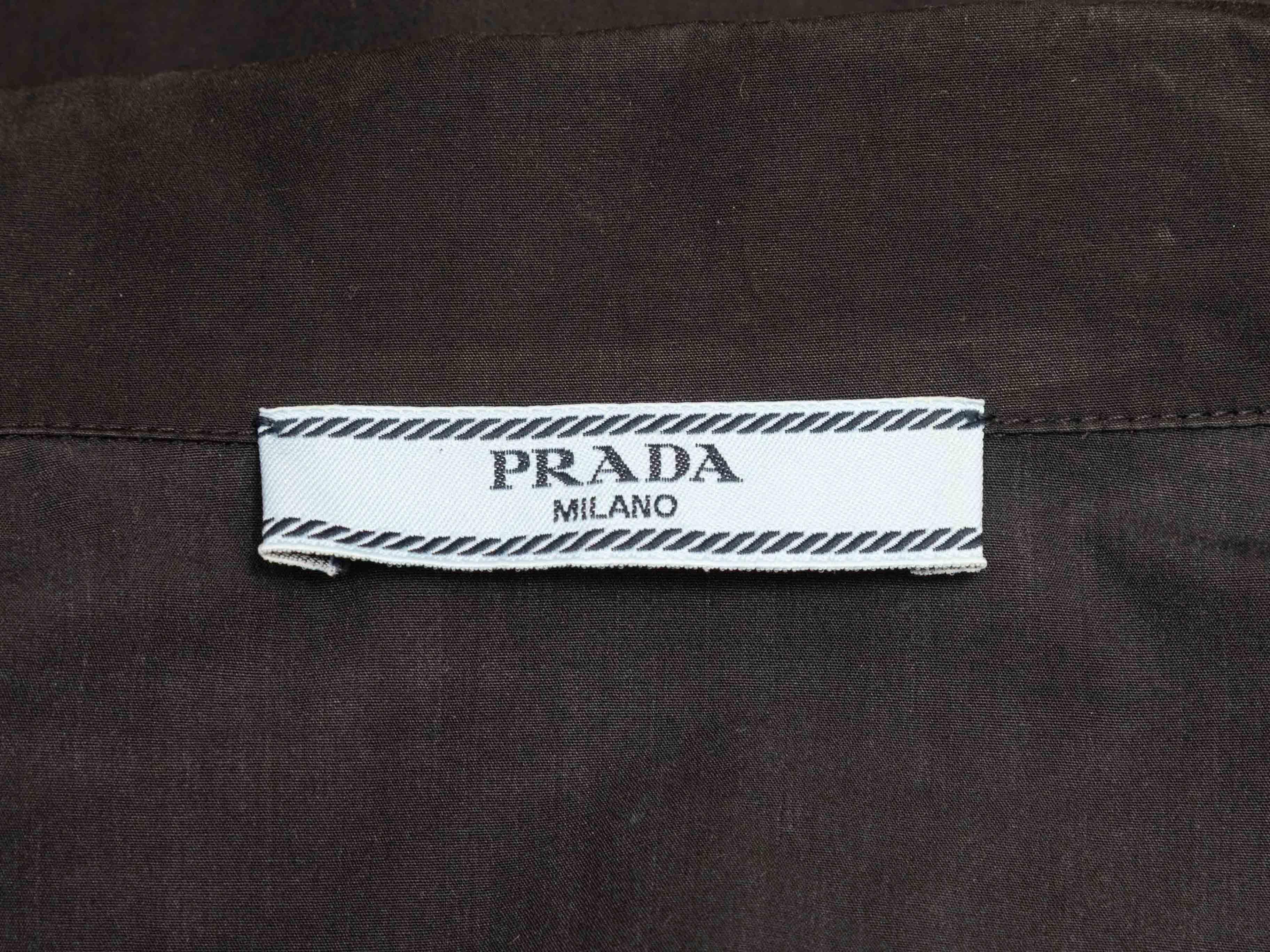 Schwarz & Multicolor Prada Tie-Dye Short Sleeve Button-Up Größe US M im Angebot 1