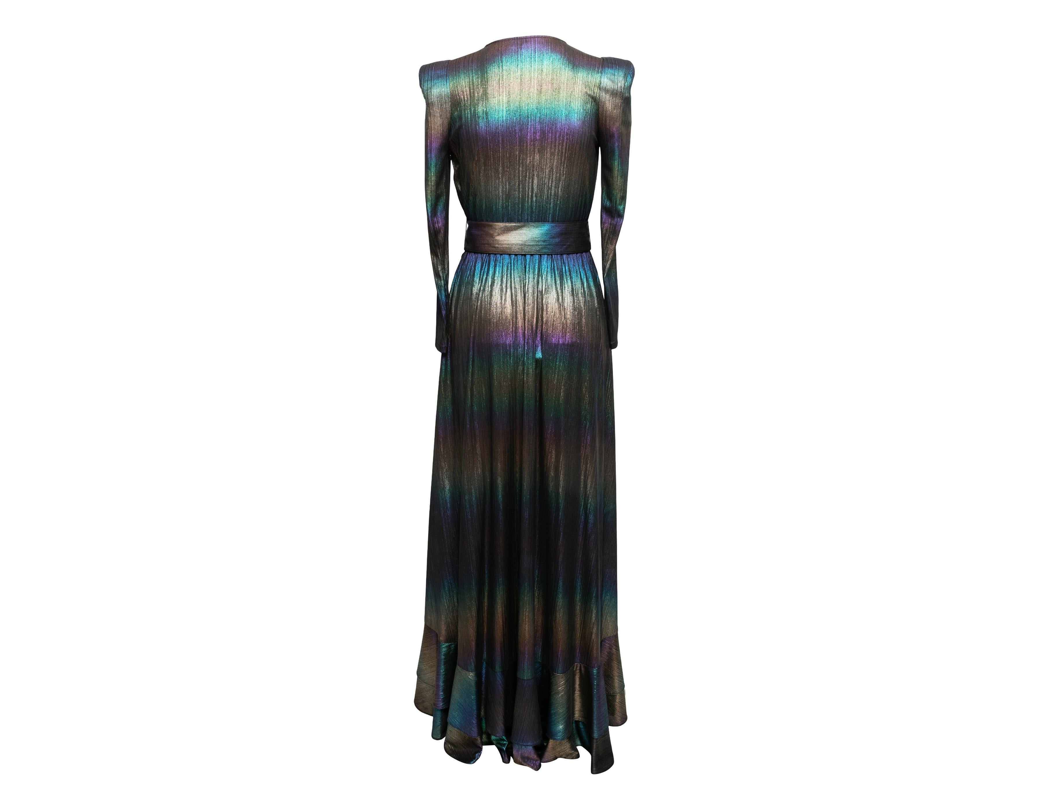 Black & Multicolor Retrofete Harmony Oil Slick Maxi Dress Size US XS In Good Condition In New York, NY