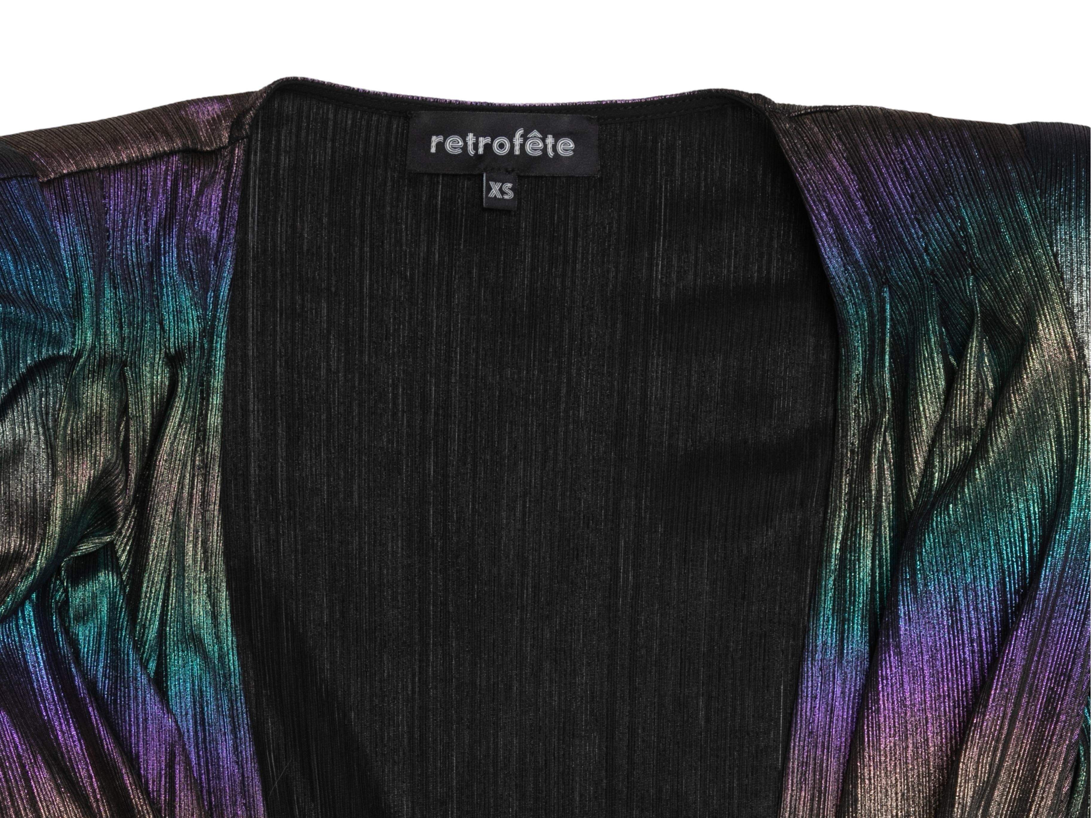 Women's Black & Multicolor Retrofete Harmony Oil Slick Maxi Dress Size US XS