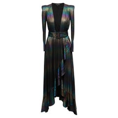 Black & Multicolor Retrofete Harmony Oil Slick Maxi Dress Size US XS