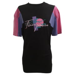 Black multicoloured cotton t-shirt NWOT