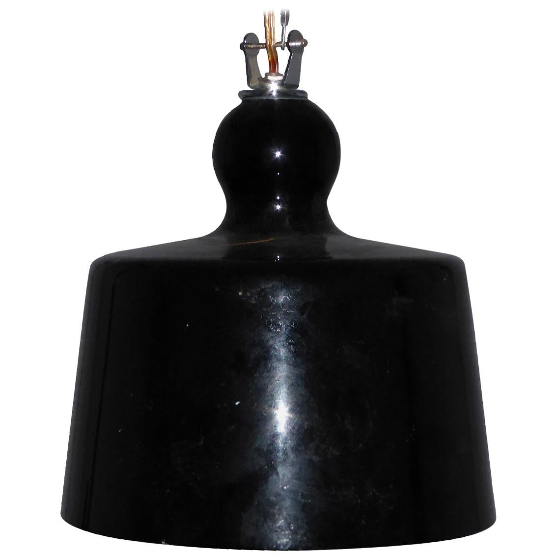 Black Murano Glass Acquatinta Pendant Fixture by Michele de Lucci For Sale