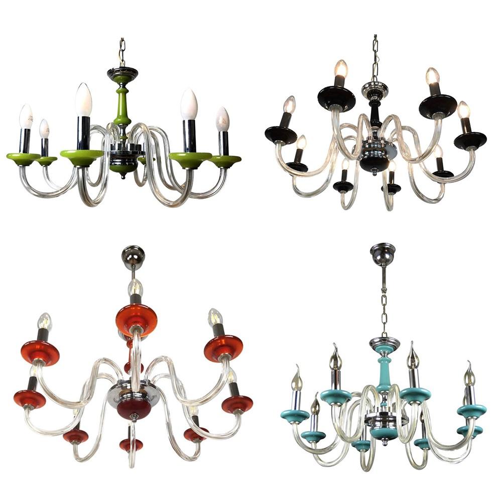 Black Murano Glass Chandelier, Mid-20th Century For Sale 14