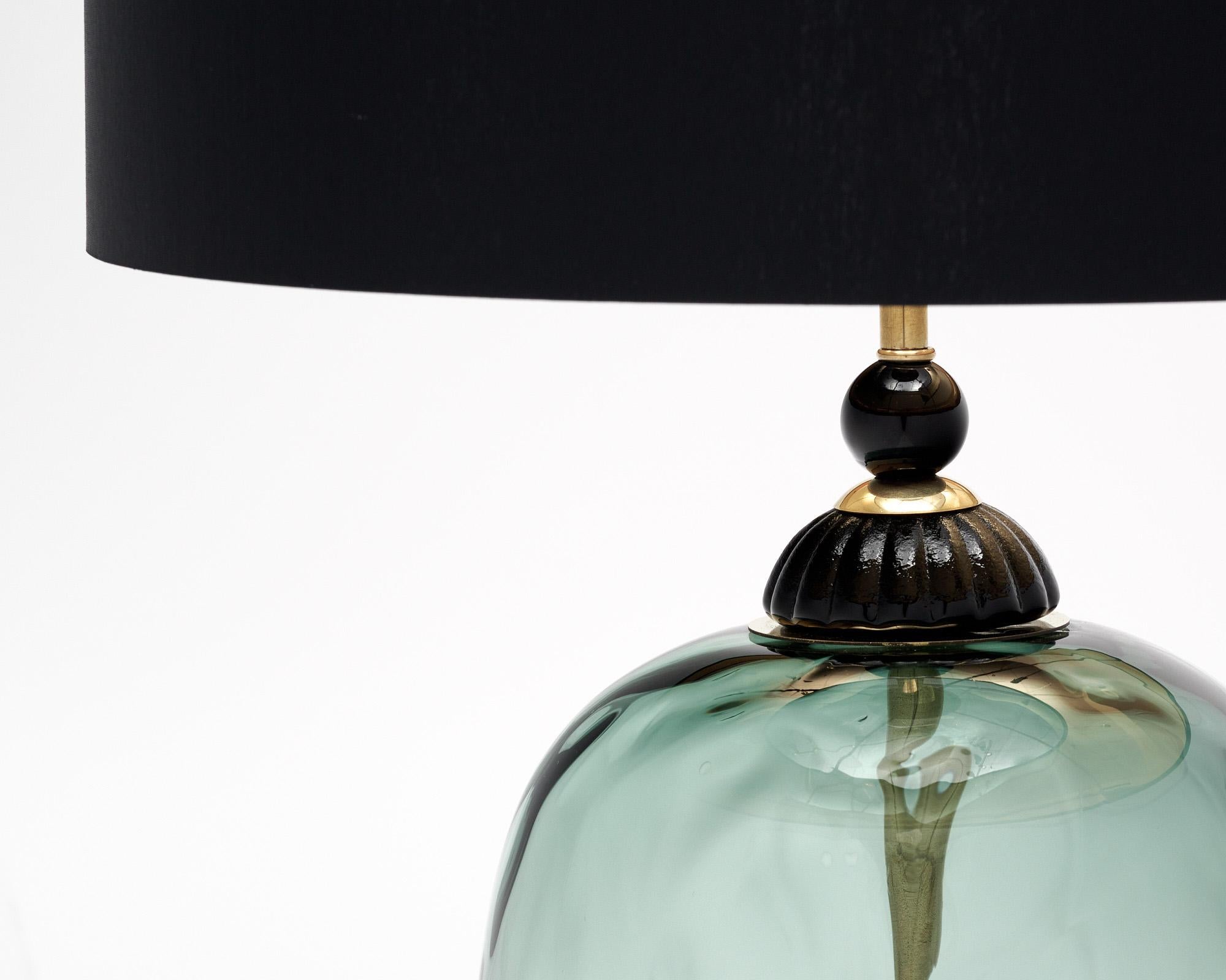 Contemporary Black Murano Glass Modernist Lamps For Sale