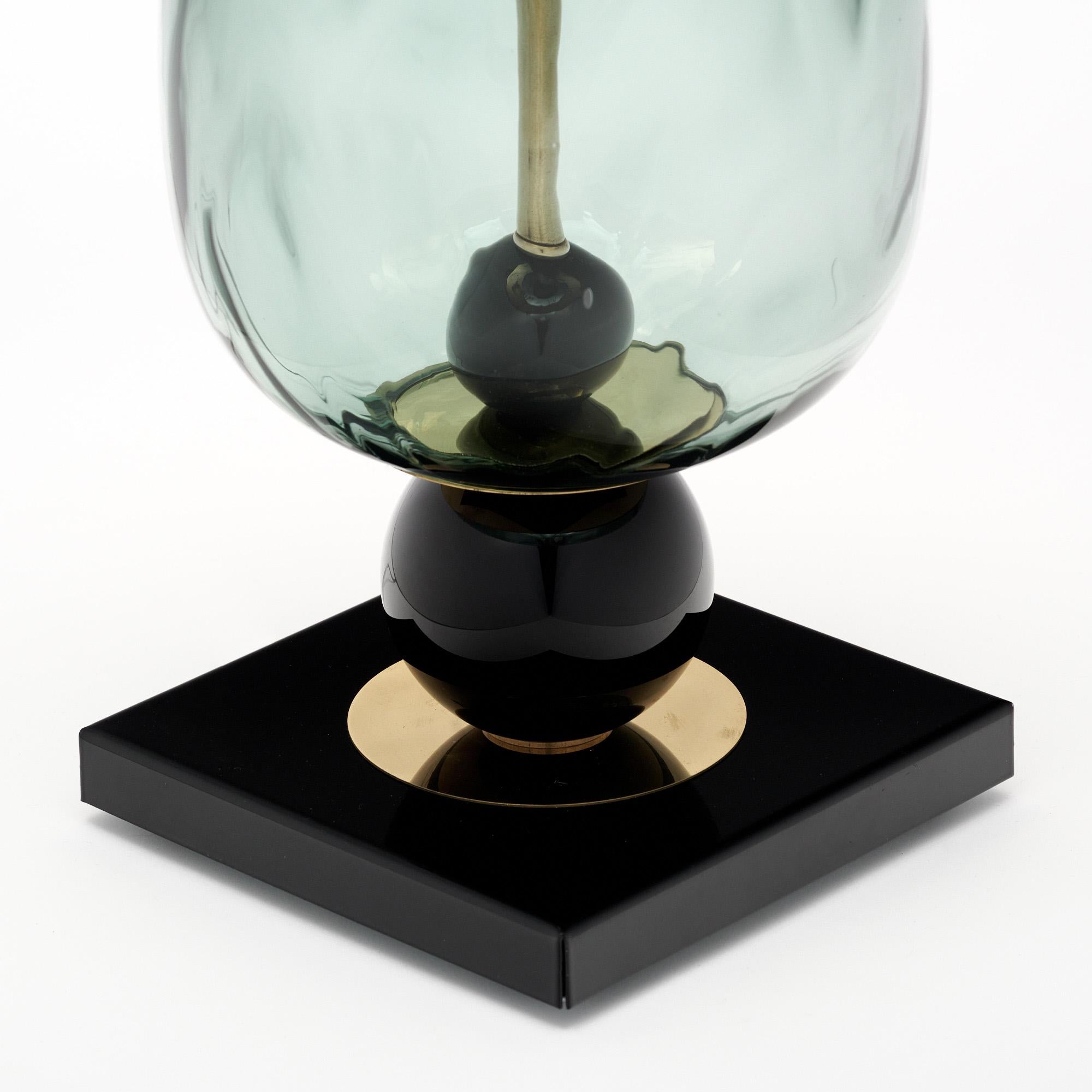 Black Murano Glass Modernist Lamps For Sale 2