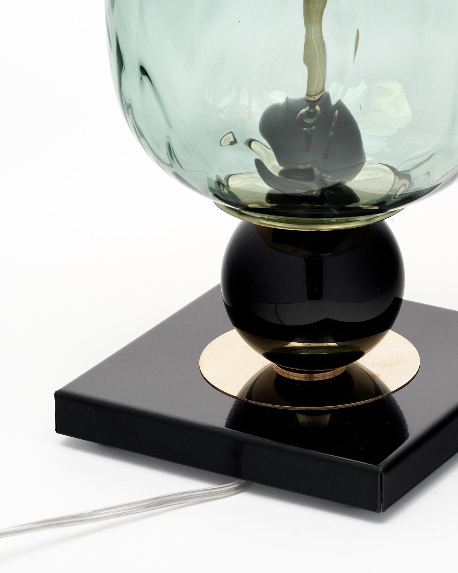Black Murano Glass Modernist Lamps For Sale 3