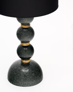 Black Murano Glass ‘Pulegoso’ Lamps