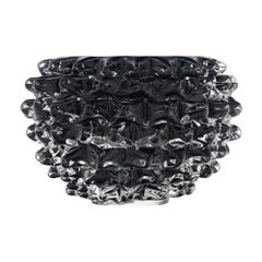 Black Murano Glass Rostrate Bowl