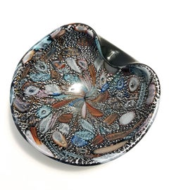 Black Murano Glass "Tutti Frutti" Ashtray / Vide-Poche attr. to Avem