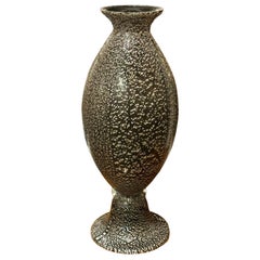 Black Murano Glass Vase