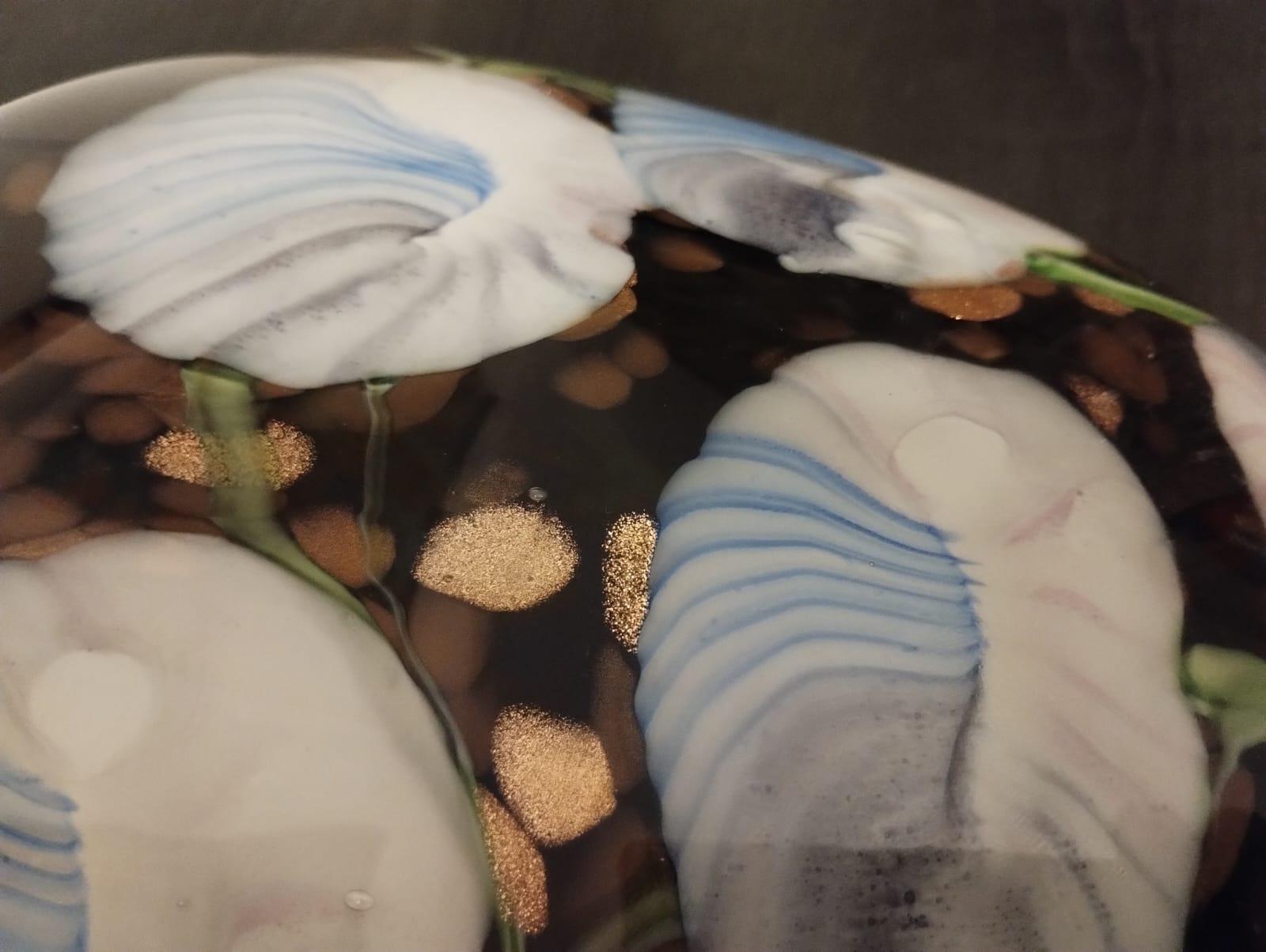 Vaso in vetro di Murano nero, Italia 1980 in vendita 8