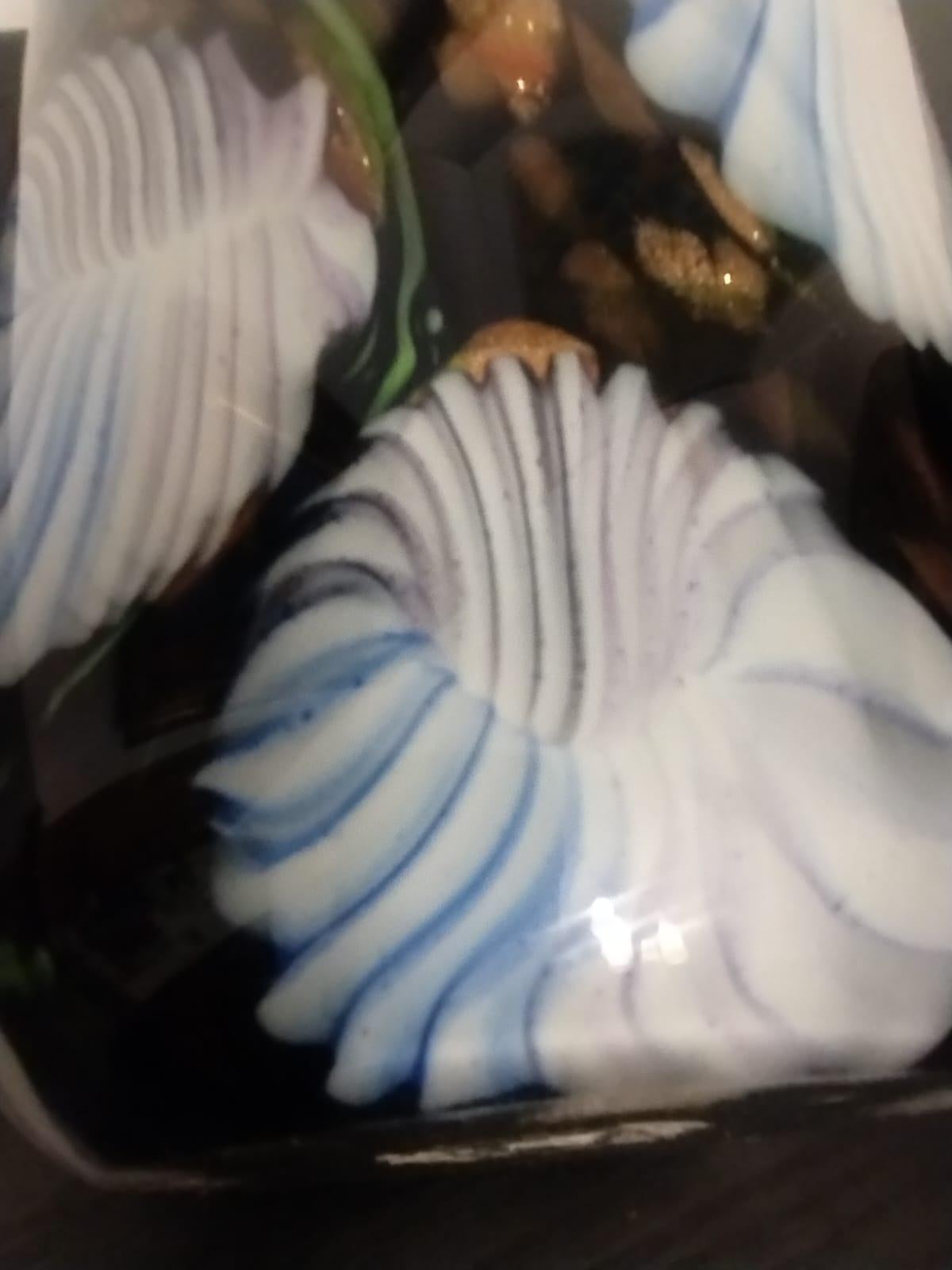 Vaso in vetro di Murano nero, Italia 1980 in vendita 1