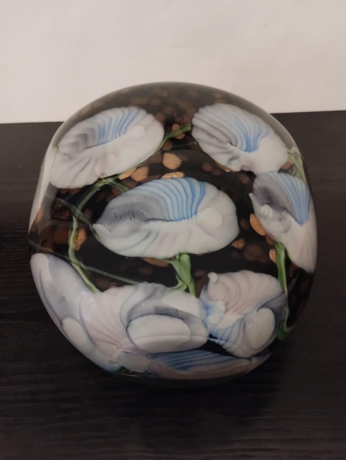 Vaso in vetro di Murano nero, Italia 1980 in vendita 2