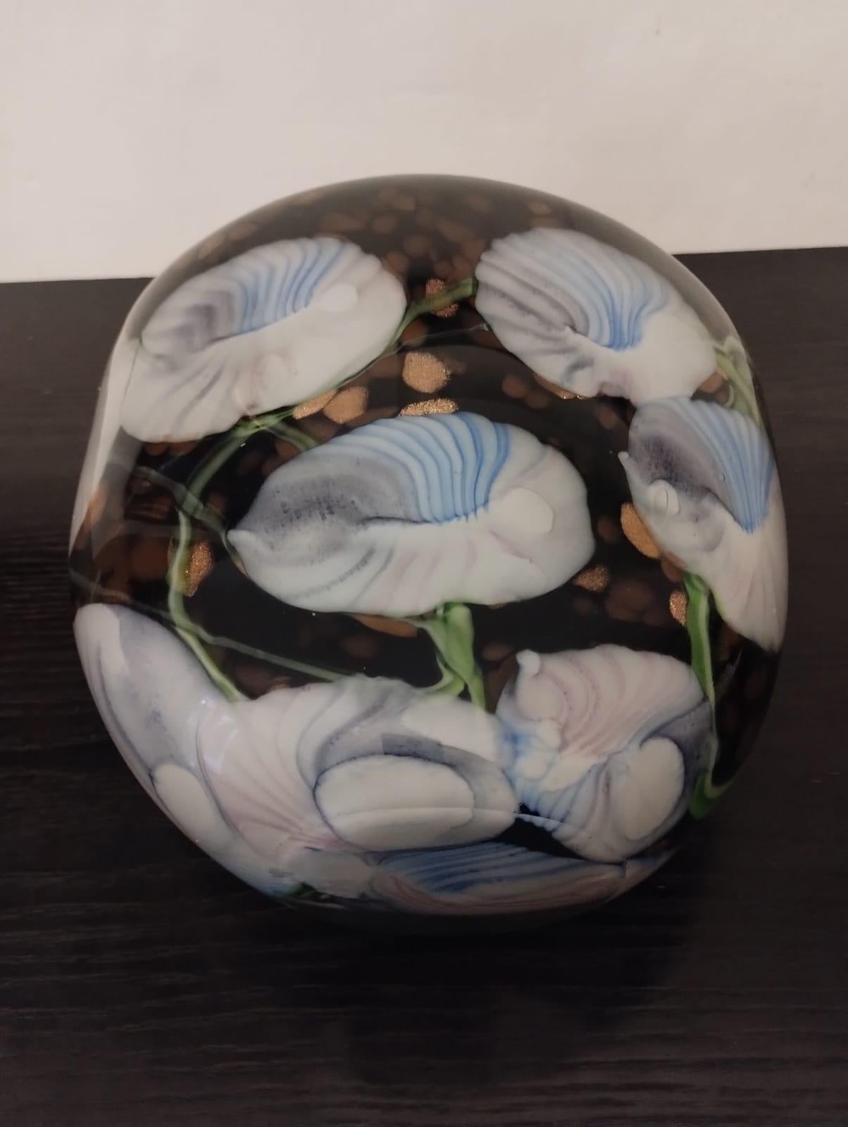 Vaso in vetro di Murano nero, Italia 1980 in vendita 3