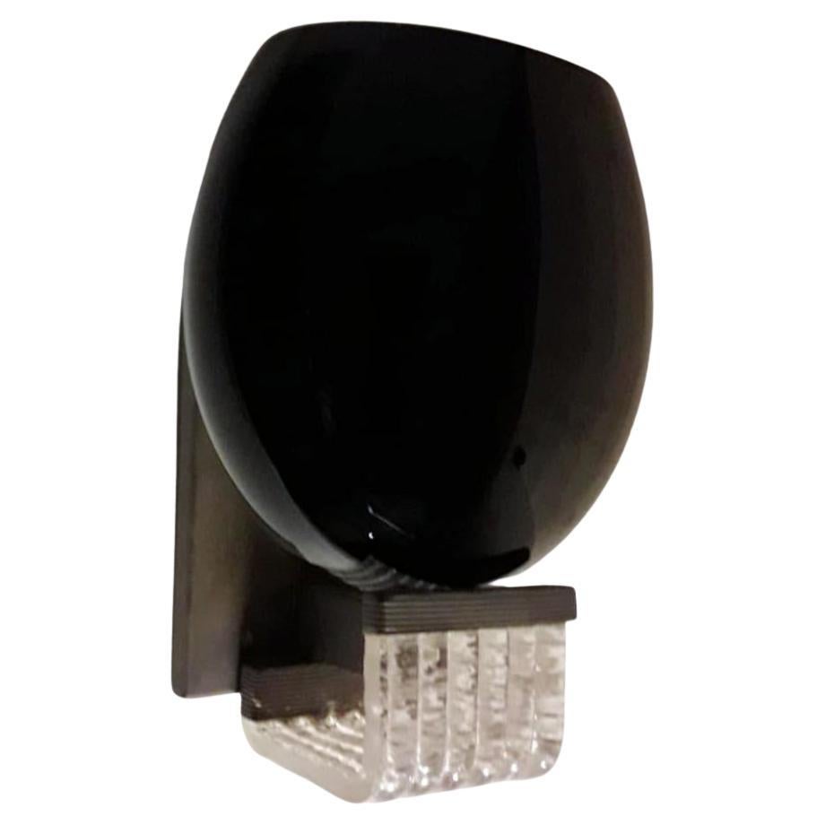 Black Murano Uplight Sconce by Barovier e Toso For Sale