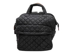 Zaino nero in nylon trapuntato MZ Wallace
