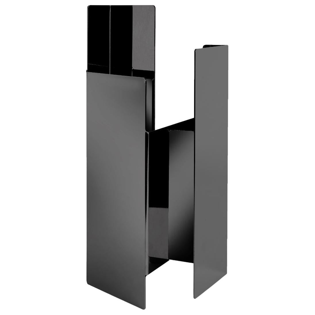 Black Nickel Fugit Vase by Mason Editions For Sale