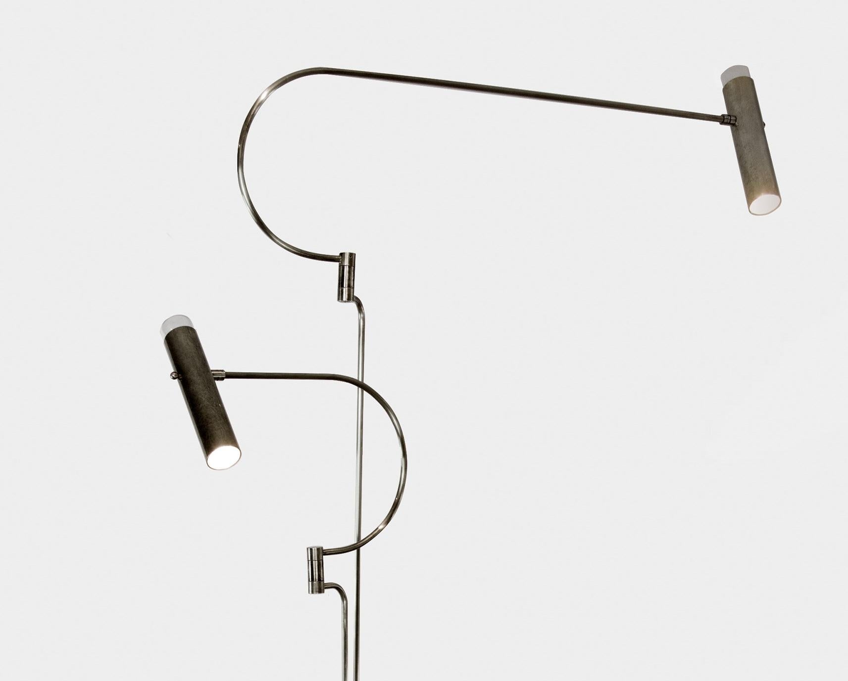 Altro Lampada da terra Southside in nichel nero di Andrea Bonini in vendita