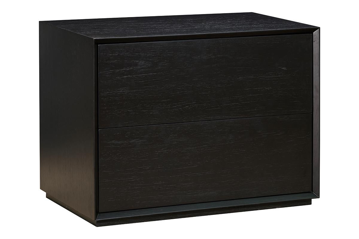 Black Color Night Table - Bedroom Storage

Elevate your bedroom with the exquisite sophistication of the Veneto nightstand. Its minimalistic design embodies understated elegance, while the distinctive beveled front frame detail sets it apart from