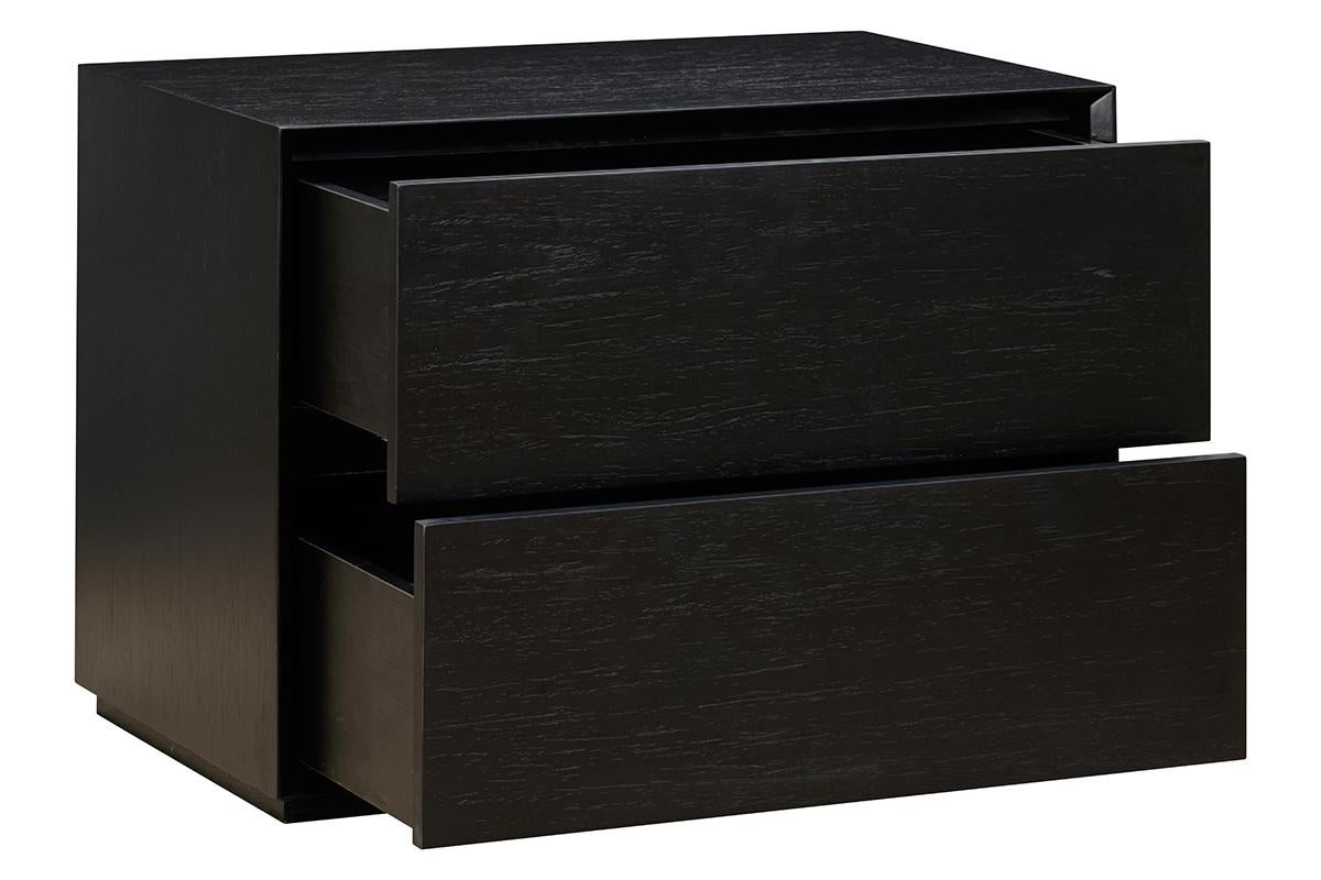 Black Color Night Table - Bedroom Storage

Elevate your bedroom with the exquisite sophistication of the Veneto nightstand. Its minimalistic design embodies understated elegance, while the distinctive beveled front frame detail sets it apart from