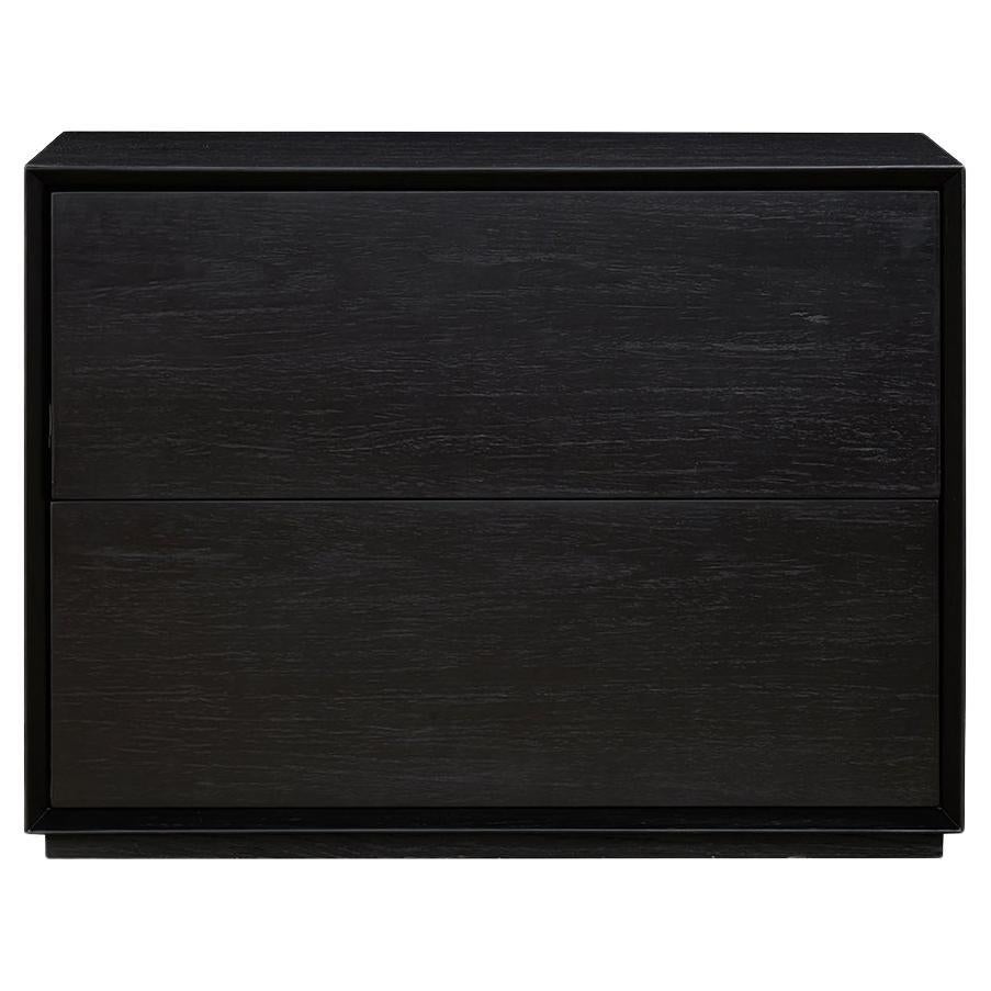  Black Night Table - Minimalistic Smart Storage  For Sale