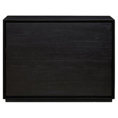  Black Night Table - Minimalistic Smart Storage 