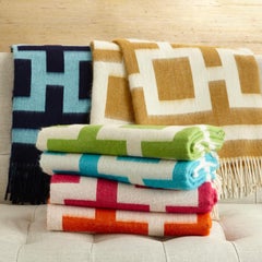 Black Nixon Baby Alpaca Throw Blanket