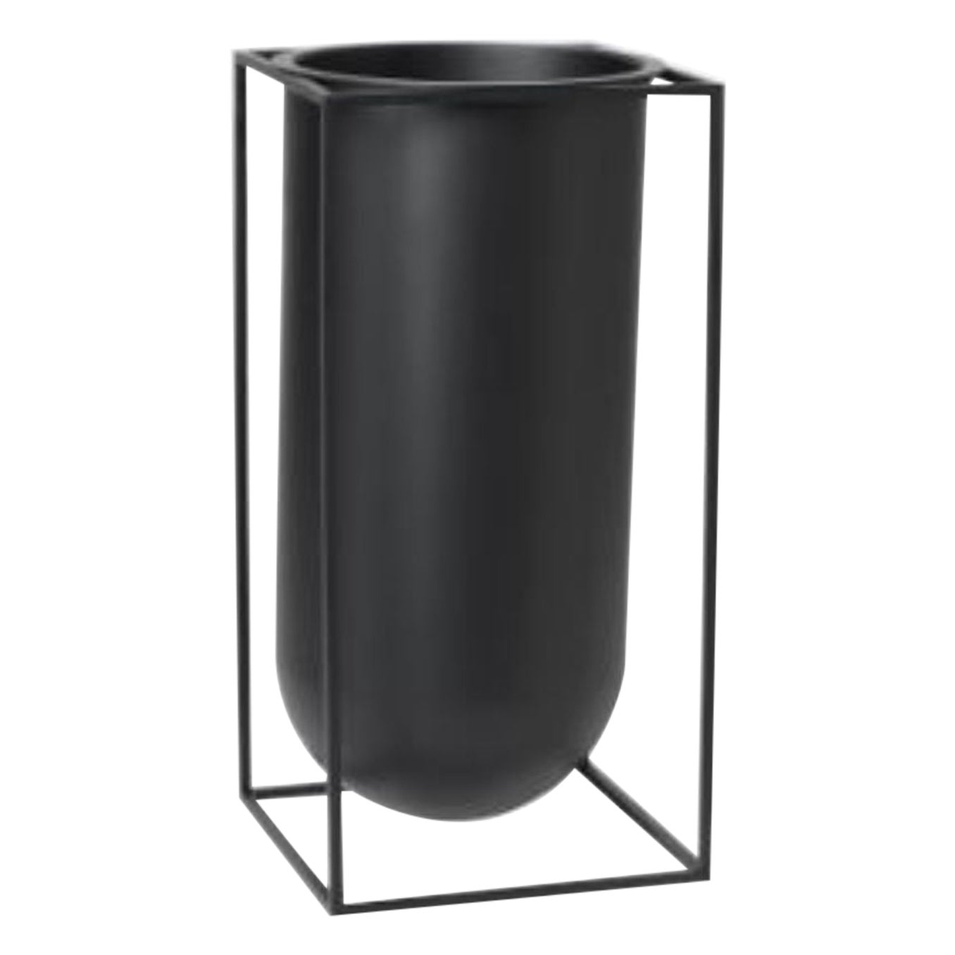 Black Nolia Kubus Vase by Lassen For Sale