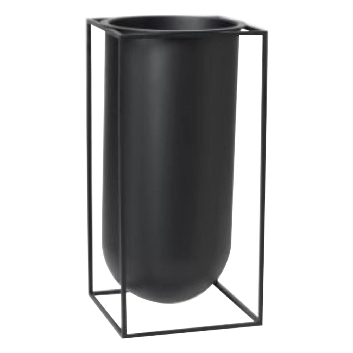 Schwarze Nolia Kubus-Vase von Lassen im Angebot