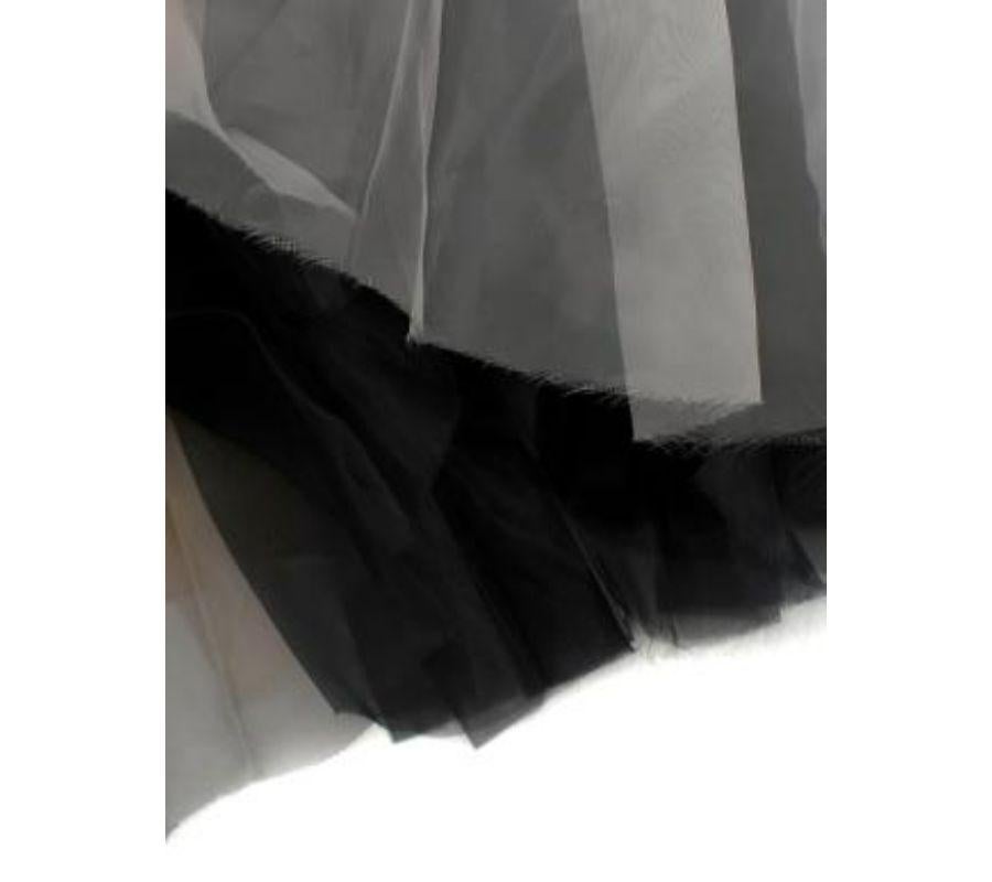 Black & nude silk tulle bustier dress For Sale 1