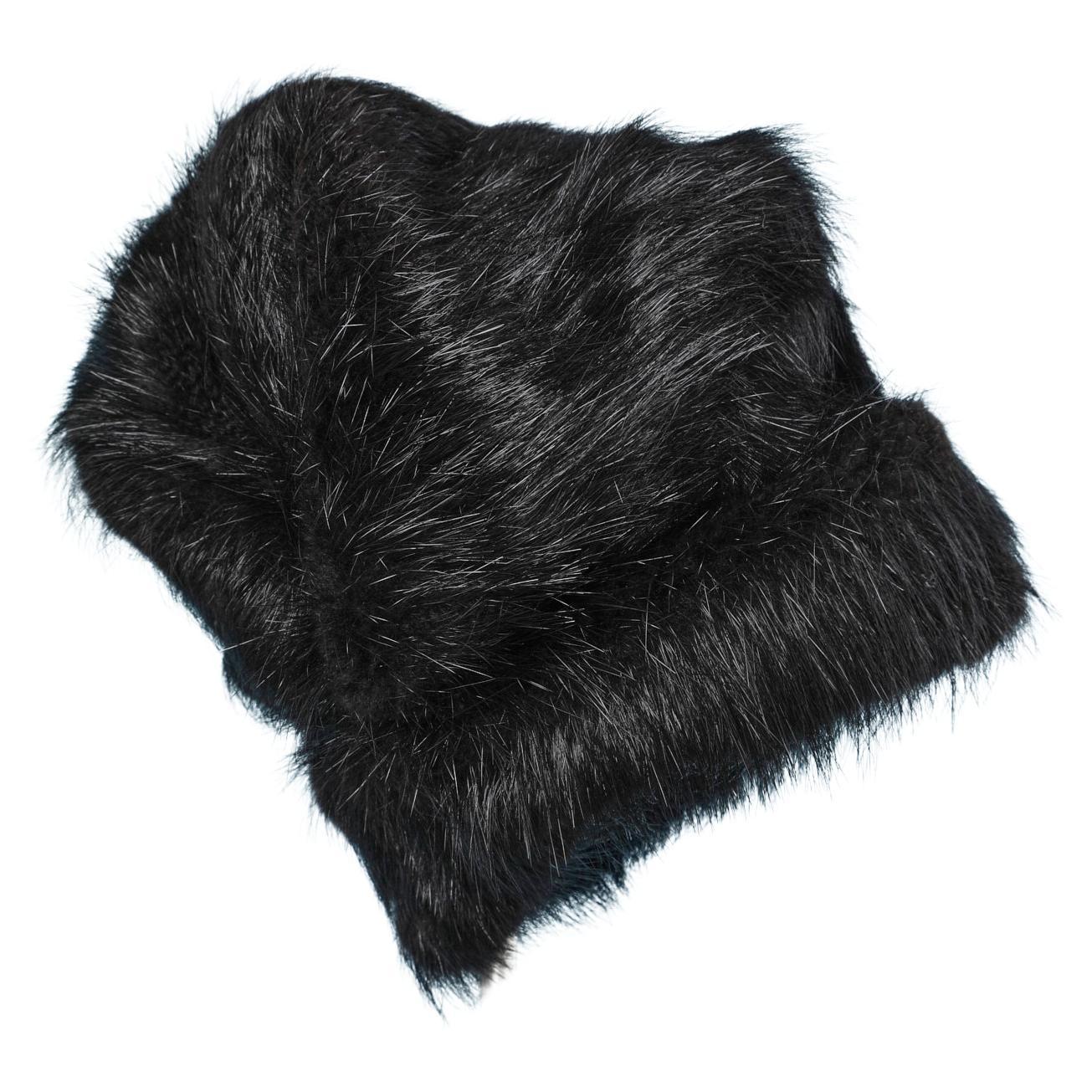 Black Nutria toque Louis Vuitton NEW with tag For Sale