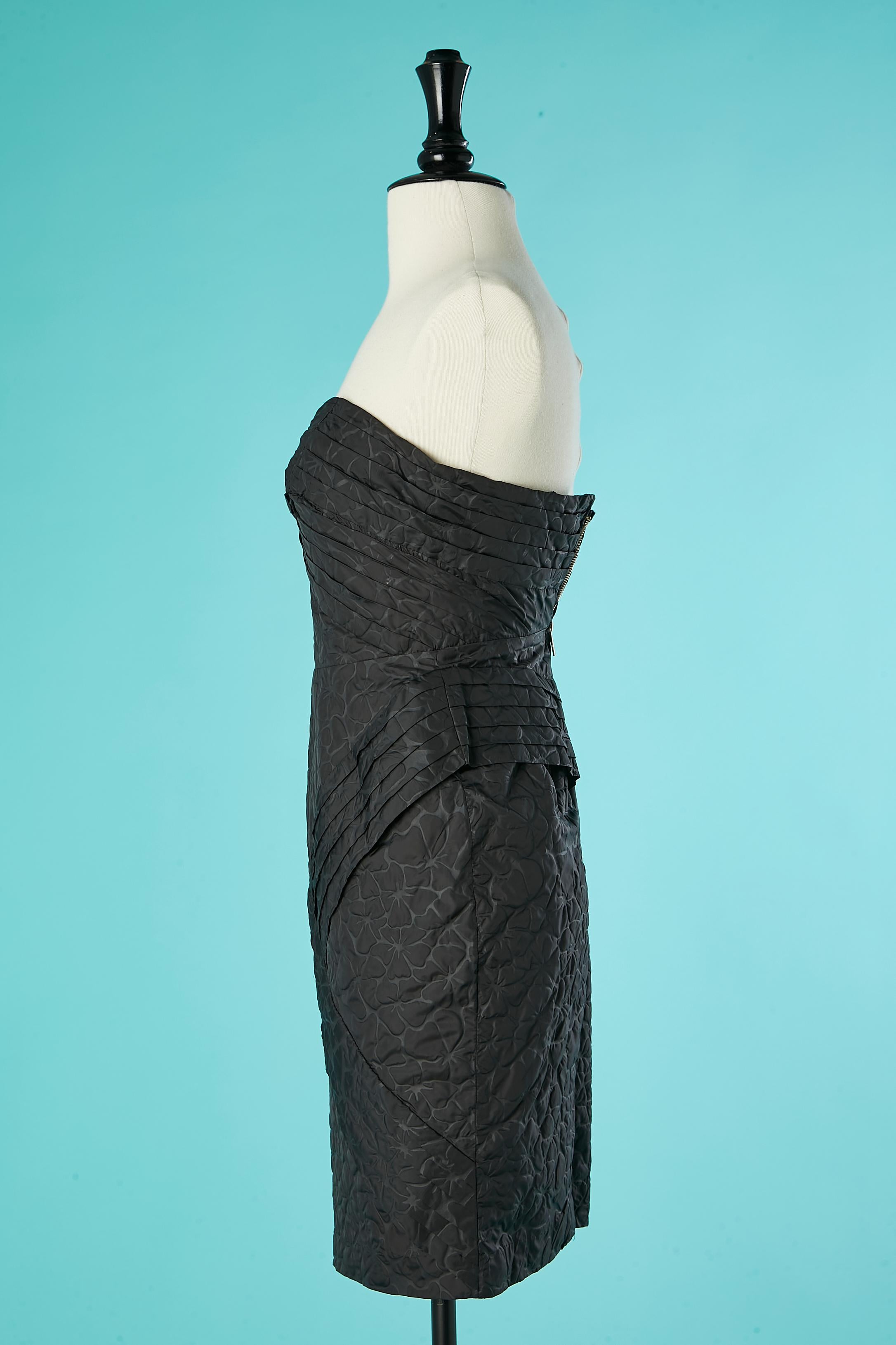 Black nylon bustier dress with flowers pattern Jean-Paul Gaultier for Target  For Sale 1