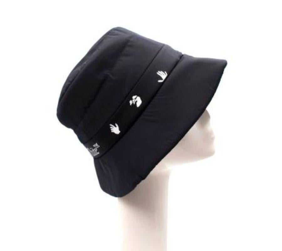black nylon hat