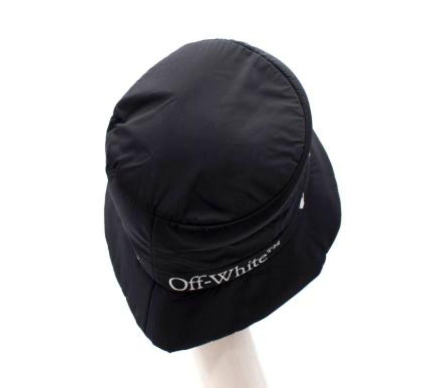 Black Nylon Logo Bucket Hat In Excellent Condition For Sale In London, GB
