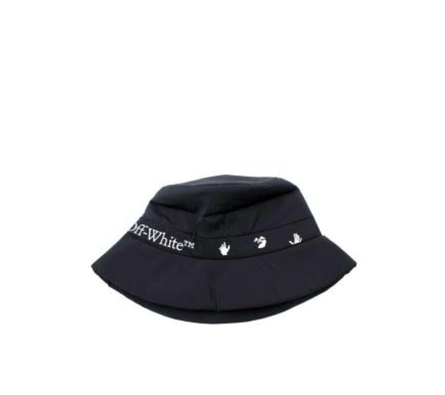 Women's or Men's Black Nylon Logo Bucket Hat For Sale
