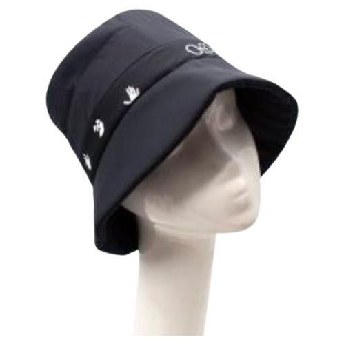 Black Nylon Logo Bucket Hat For Sale