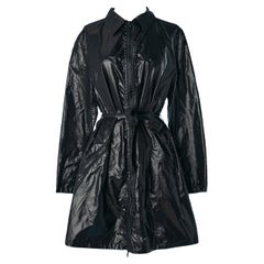 Impermeable de nailon negro con cierre de cremallera Fendissime Republica Italiana