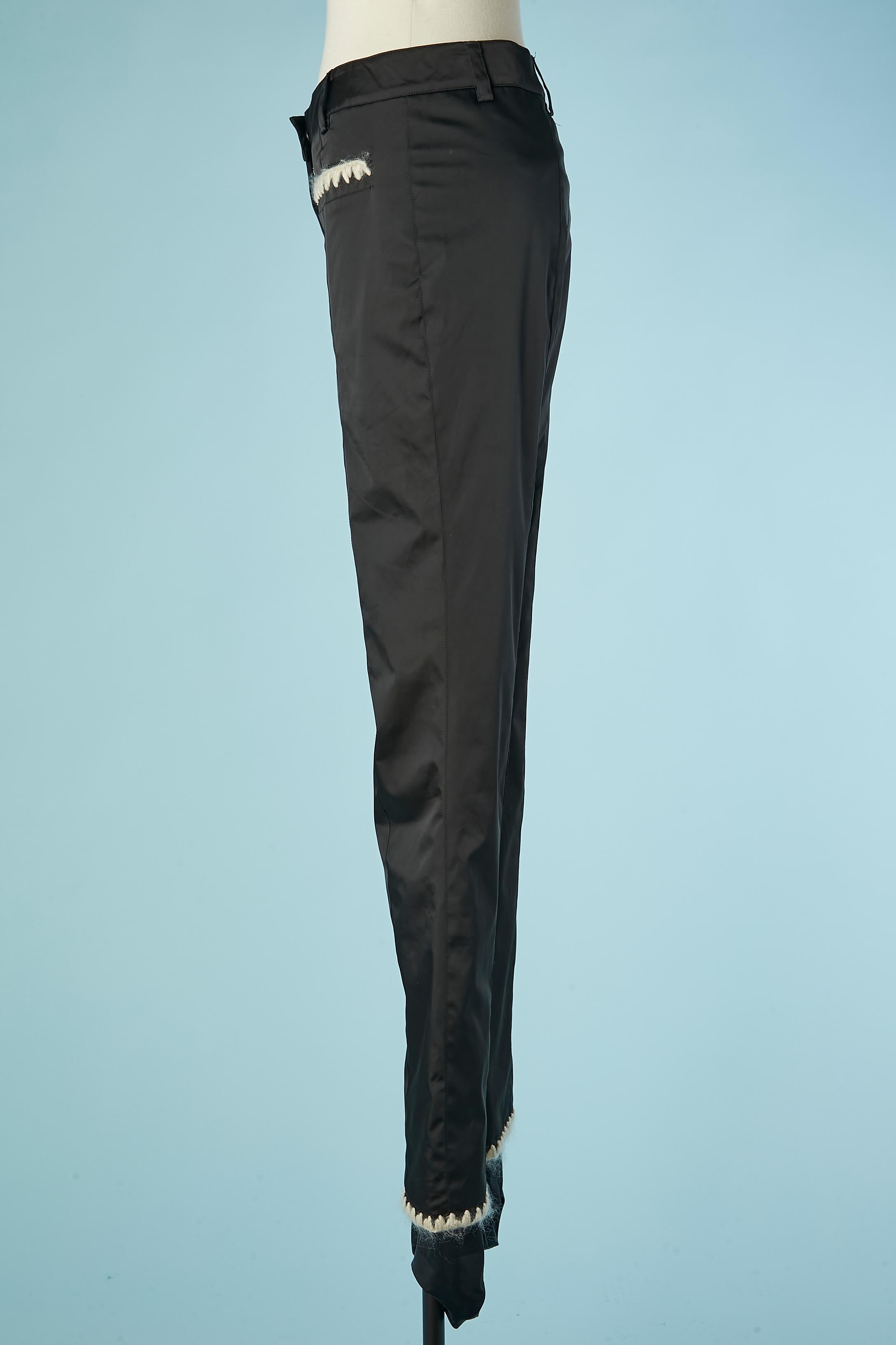 Schwarze Skihose aus Nylon mit Mohair-Details CHANEL FW 2018 im Angebot 1