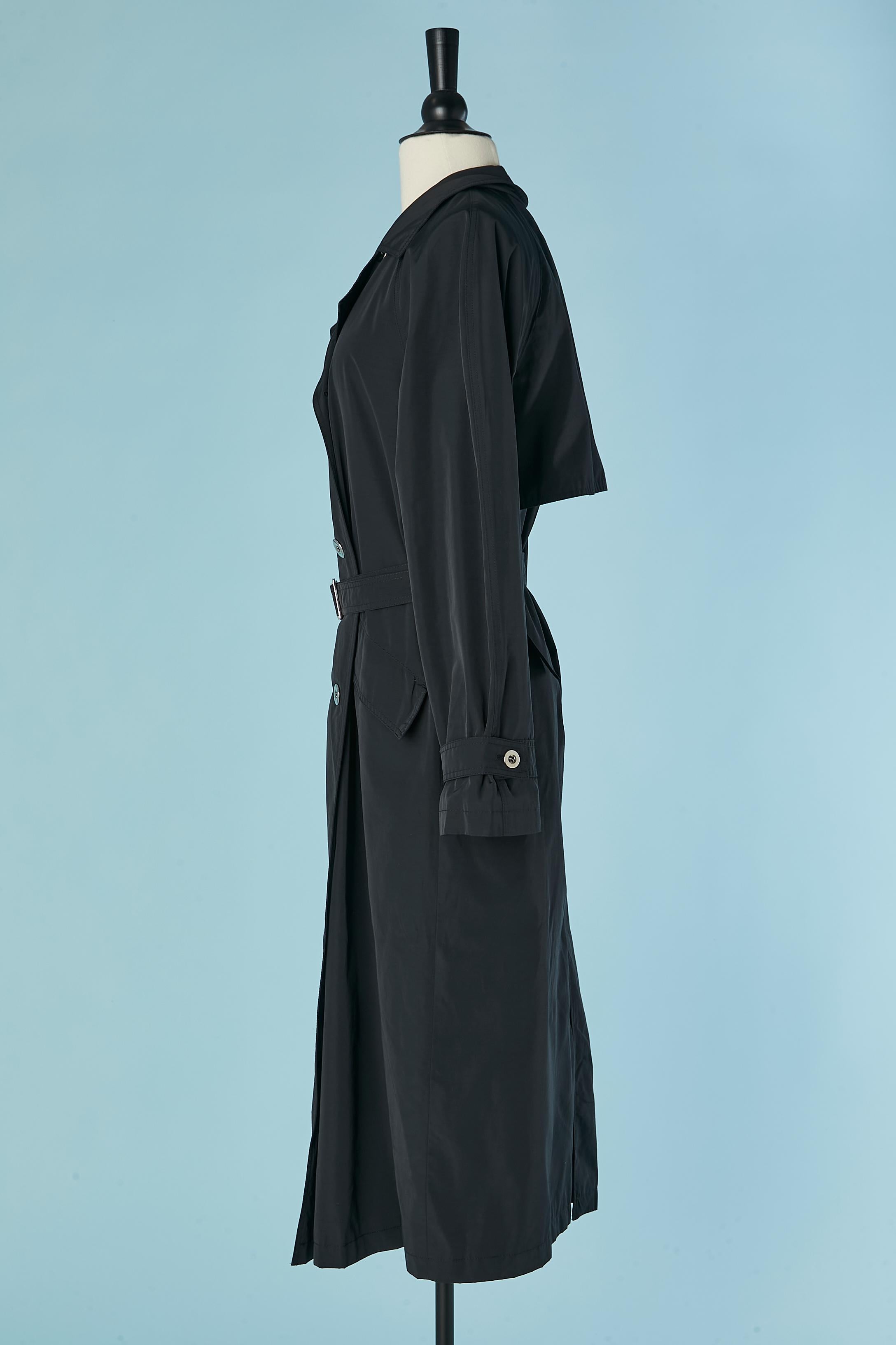 Black nylon trench coat VERSACE CLASSIC V2 For Sale 1