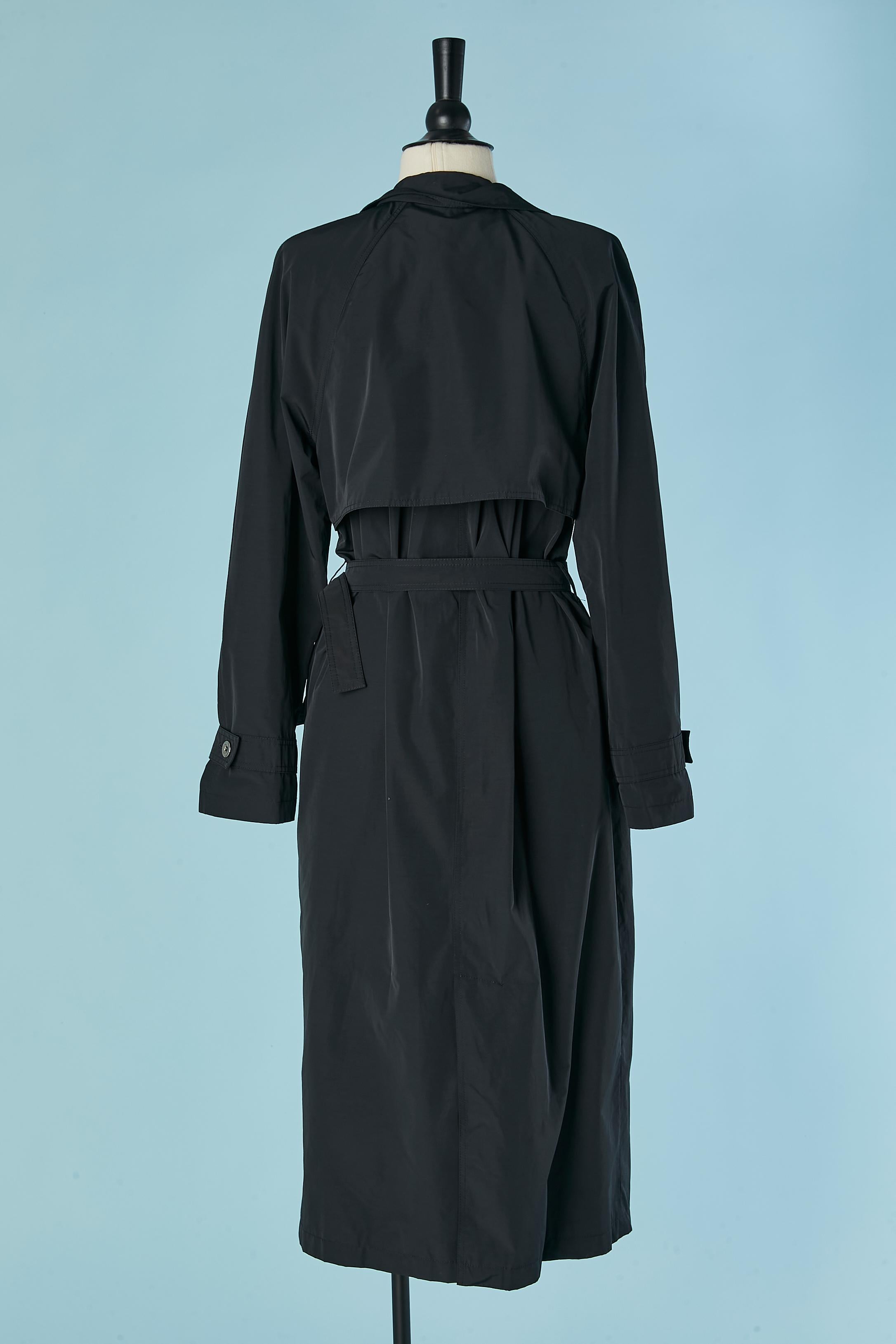 Black nylon trench coat VERSACE CLASSIC V2 For Sale 2