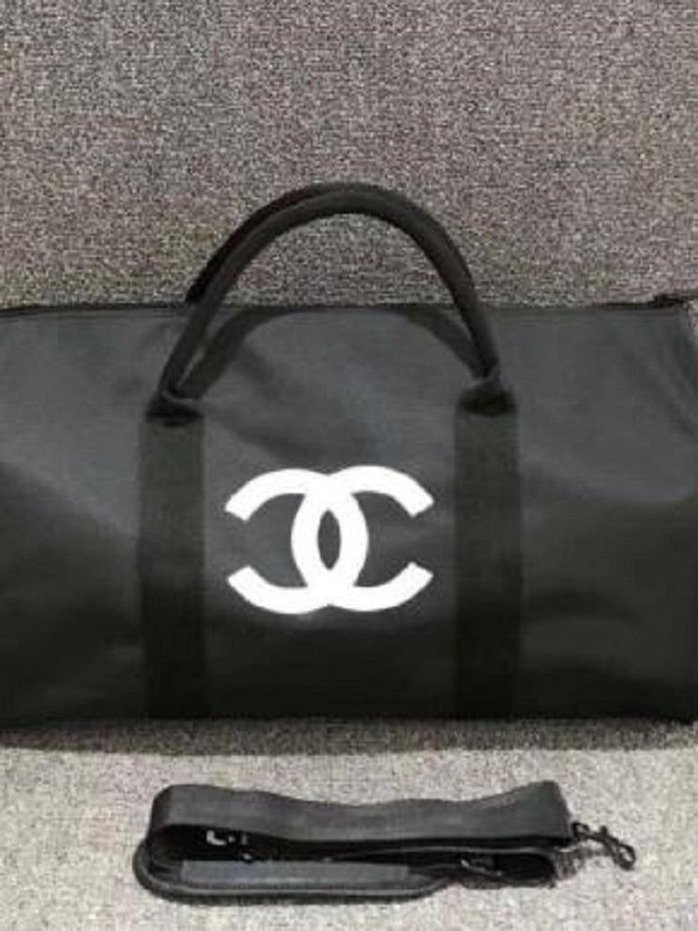 Black Nylon VIP gift CC Duffle Bag at 1stDibs
