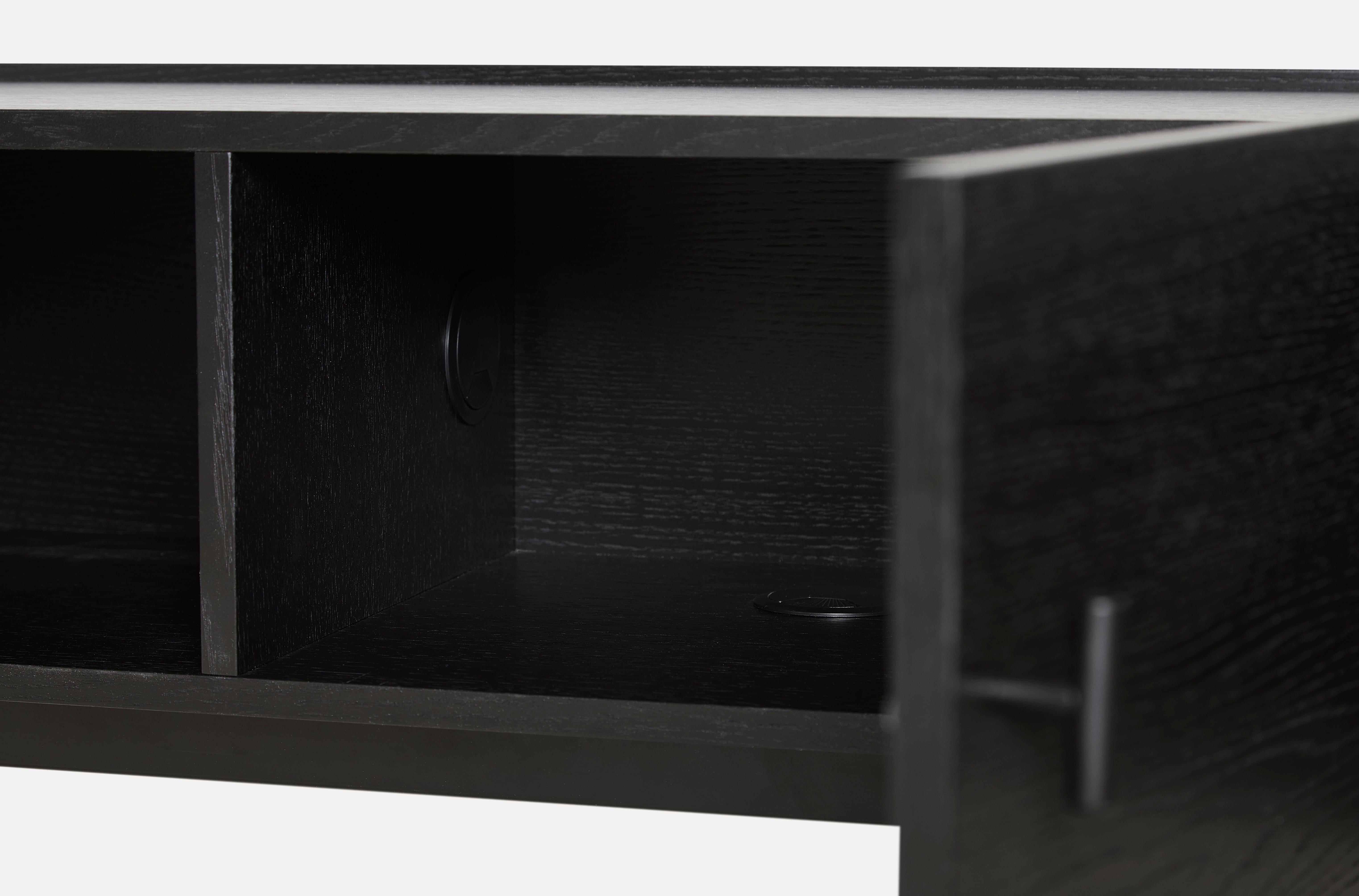 Danish Black Oak Array Low Sideboard 150 by Says Who