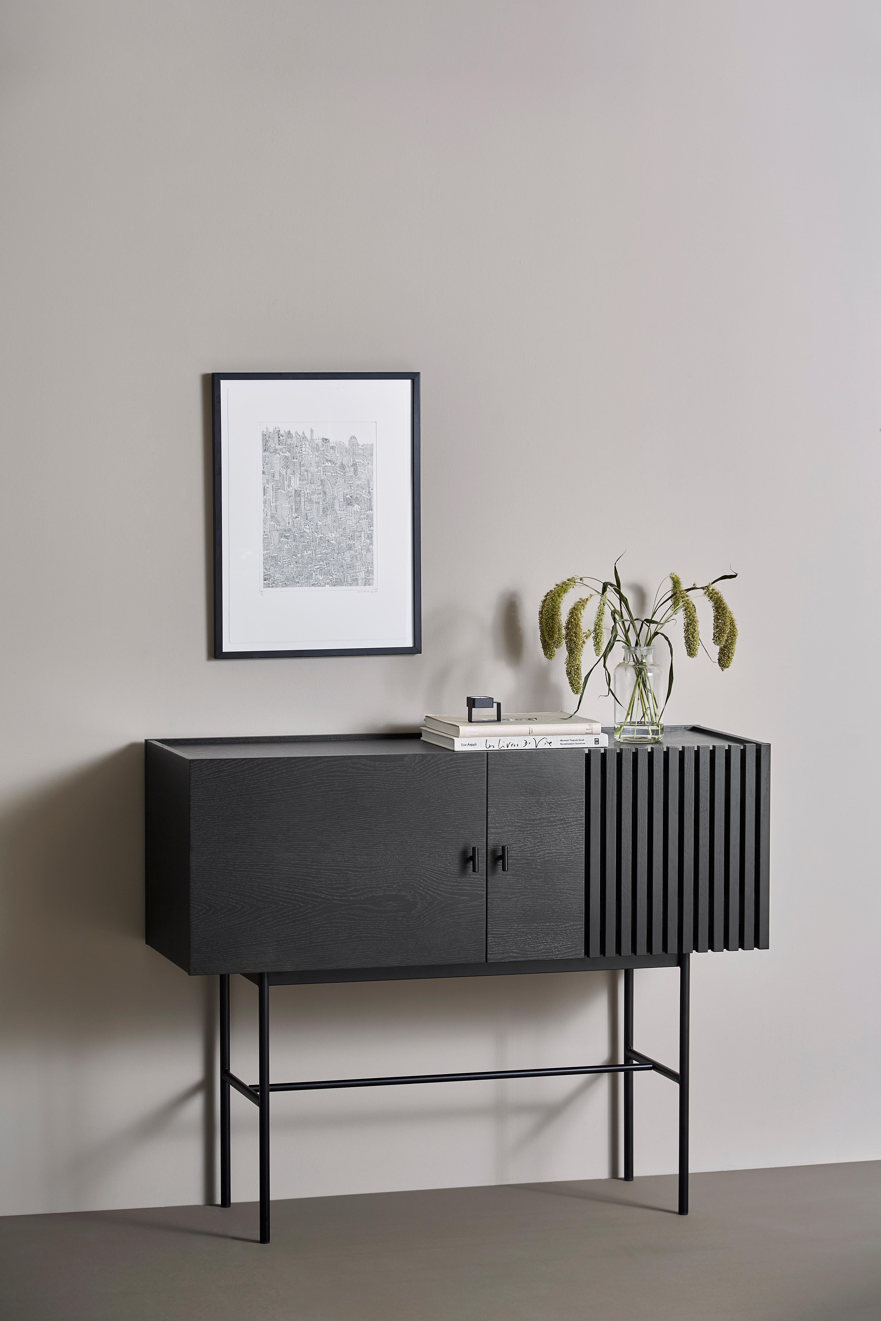 Contemporary Black Oak Array Sideboard 120 by Says Who For Sale