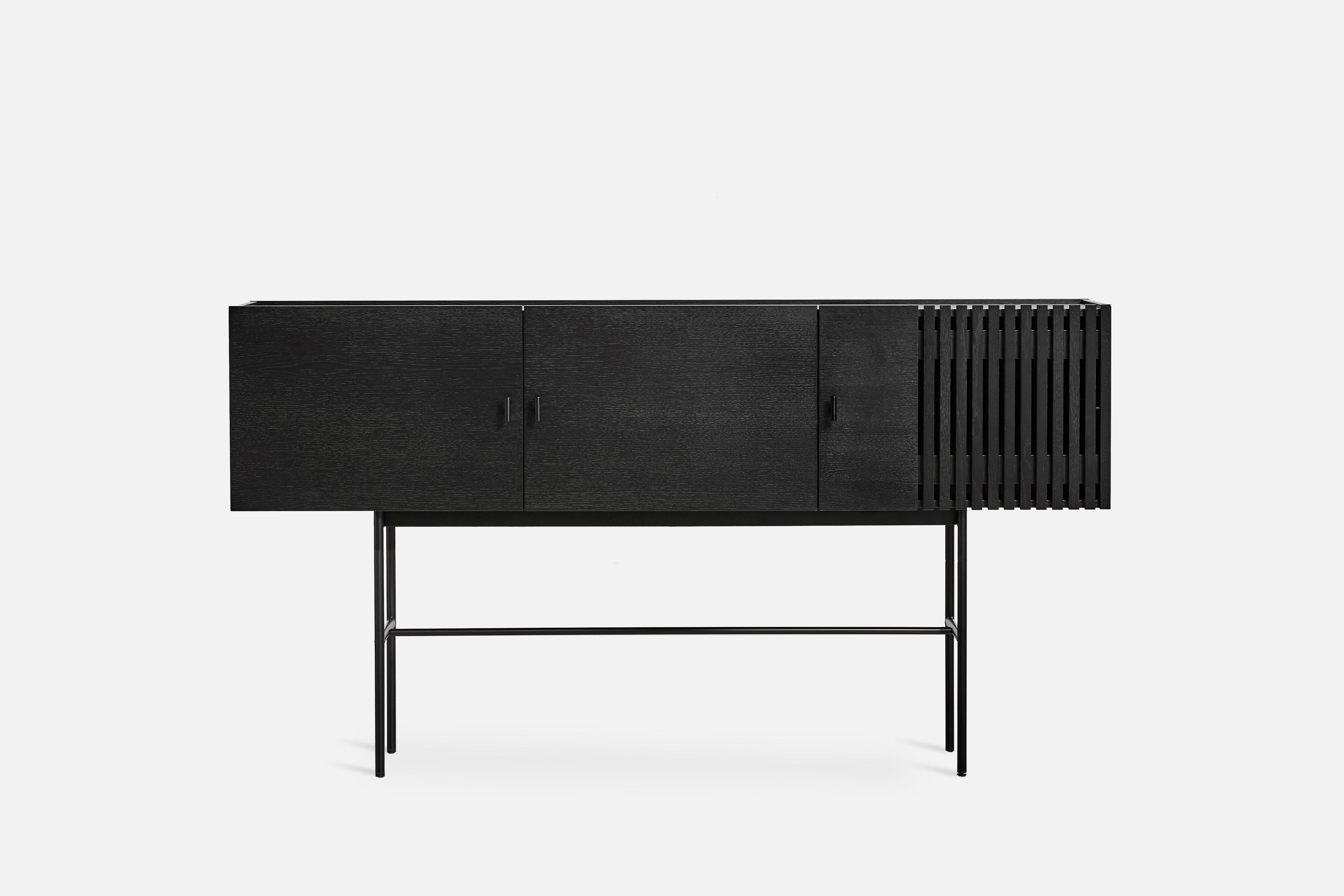 Post-Modern Black Oak Array Sideboard 180 by Says Who For Sale