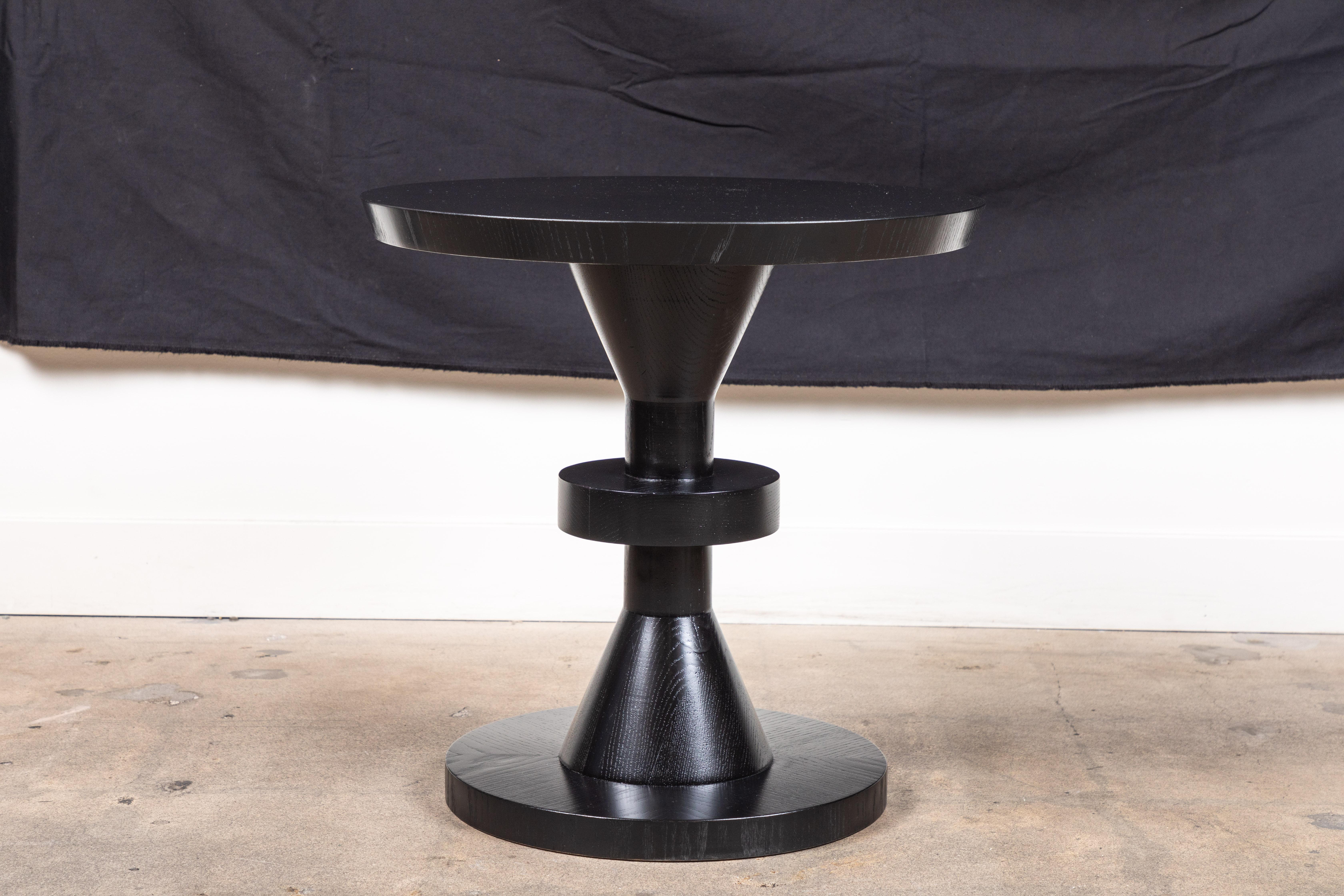 Contemporary Black Oak Capitola Table by Lawson-Fenning