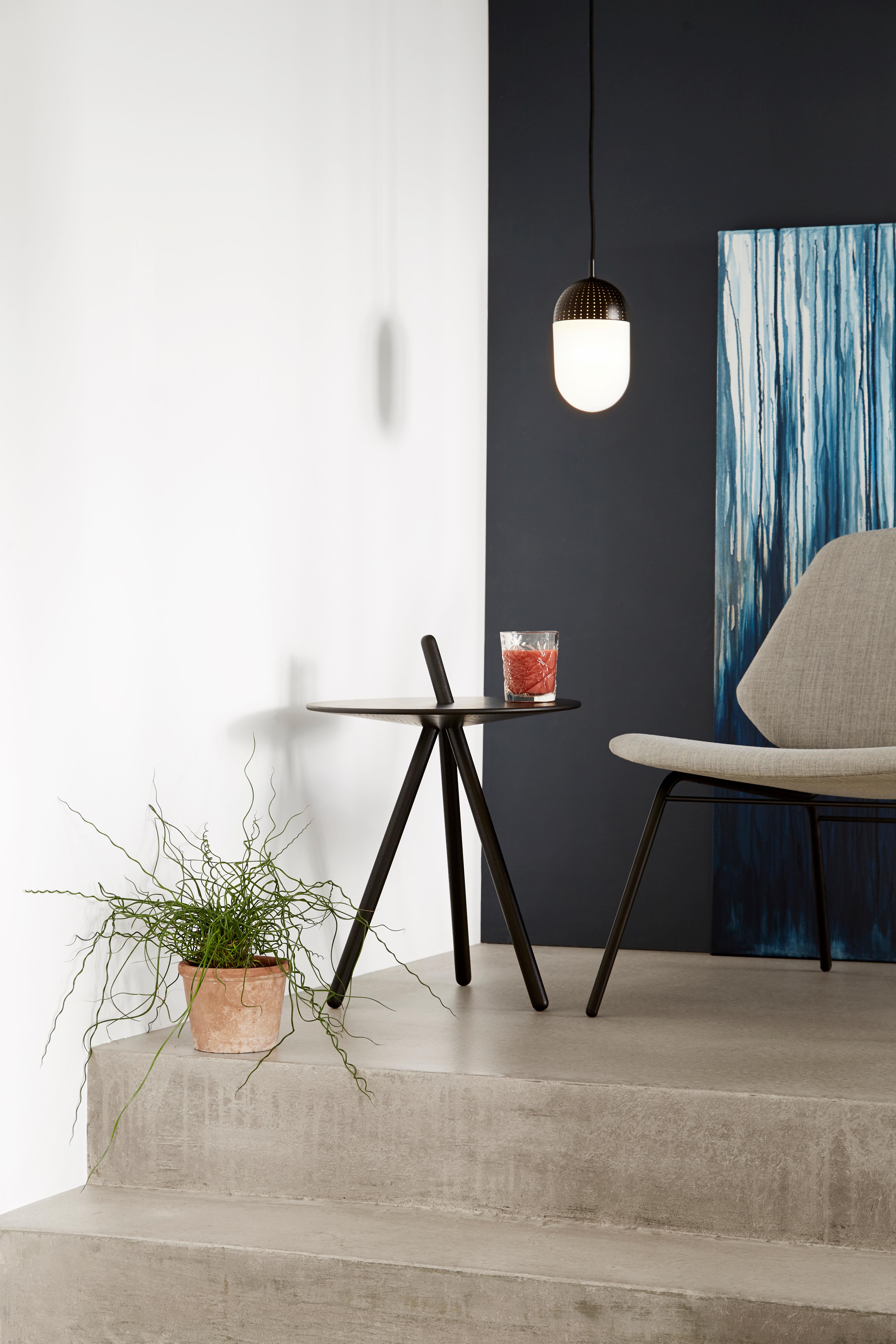 Black Oak Come Here Side Table by Steffen Juul For Sale 1