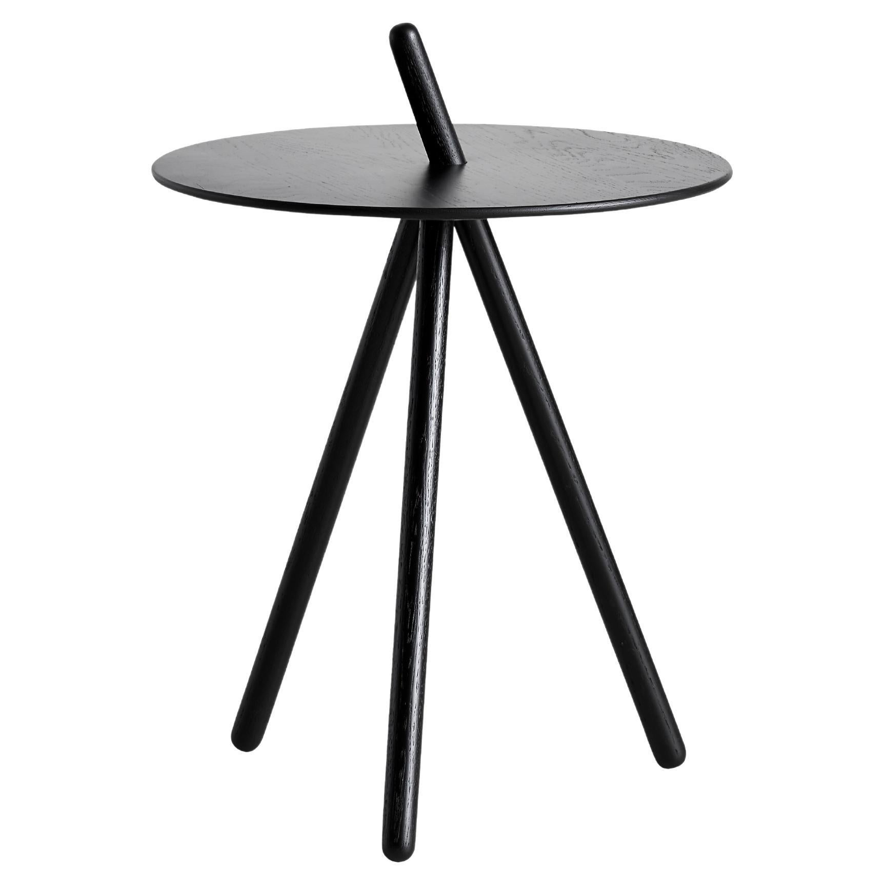 Black Oak Come Here Side Table by Steffen Juul For Sale
