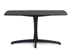 Black oak Console Table, Contemporary Pedestal Entryway Table by Arid